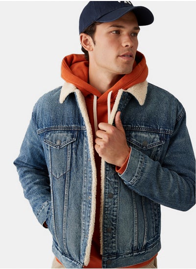 Buy AE Denim Sherpa Trucker Jacket in Saudi Arabia