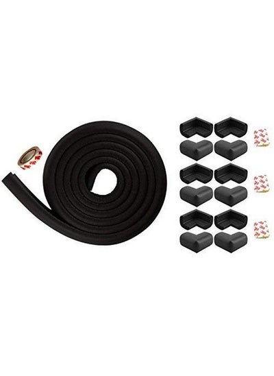 Buy Edge & Corner Guard Set 2 Meter Coverage Edge Cushion Incl 12 Corner Guard Kids Safety Furnituremarble & Glass Edge Cushion Protector (Black 1 X Cushion + 12 X Corner Guard) in UAE