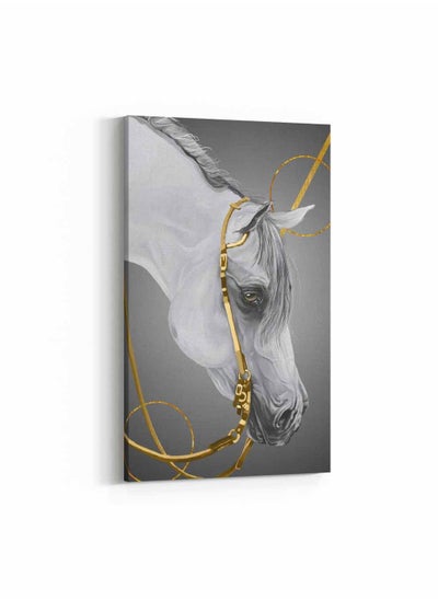 Buy Framed Canvas Wall Art Stretched Over Wooden Frame, Horse Abstract Oil Painting Painting, For Home, Living Room, Office Decor in Saudi Arabia