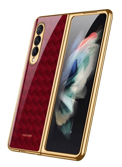 اشتري Samsung Galaxy Z Fold 3 5G Case Luxury Plating Cover with Screen Protector Glass Hybrid Full Body Protection في الامارات