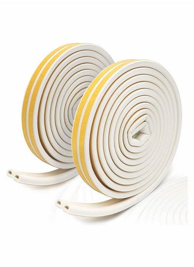 اشتري 2 Rolls D-type Self-Adhesive Foam Strip For Door Window, Total 10M في الامارات