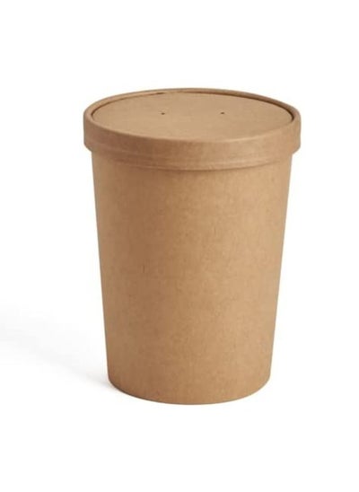 Buy Ecoway Pack Of 25 Paper Foods Cups Heavy-Duty, Biodegradable Tea & Coffee Cup, Eco-friendly, Heat Resistant Microwave & Fridge Safe For Icea Cream, Drink, Hot or Cold Use in UAE