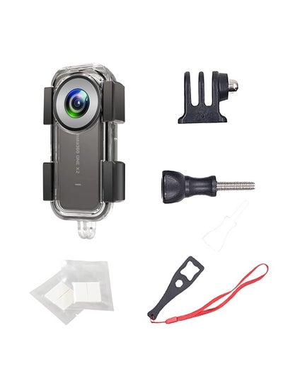 Buy Waterproof Case for Insta 360 one X2 Action Camera, Underwater Diving Protective Housing 30M with Bracket Accessories in UAE