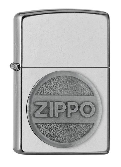 Buy Zippo 2007643 207 Zippo Logo TDV Street Chrome Windproof Lighter in UAE