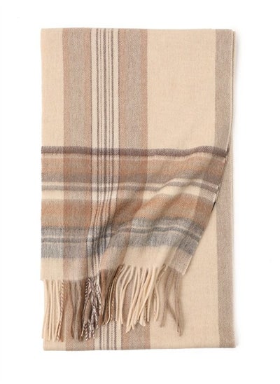 اشتري Warm Long Cashmere Check Scarf Multicolour في السعودية