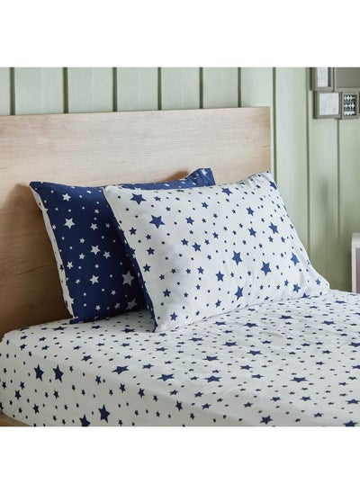 Buy Starry Nights 2 Piece Reversible Microfibre Pillow Cover Set 50X75 Cm in Saudi Arabia