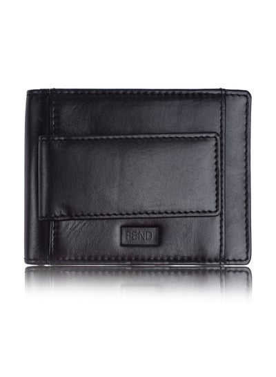 Buy Fend Genuine Leather Card Holder Wallets with RFID Blocking for Men's and Women's Black in UAE