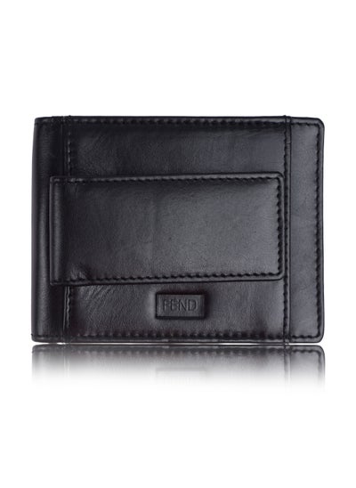 Buy Fend Genuine Leather Card Holder Wallets with RFID Blocking for Men's and Women's Black in UAE