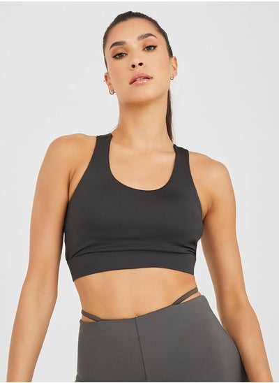 Buy Dual Tear Drop Back Detail Active Sports Bra in Saudi Arabia