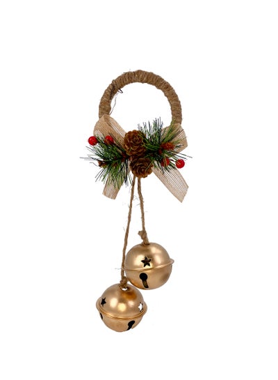 Buy Christmas Hanging Decoration Gold 30cm in UAE