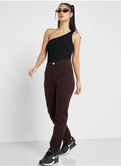 Buy High Waist  Mom Fit Jeans in UAE