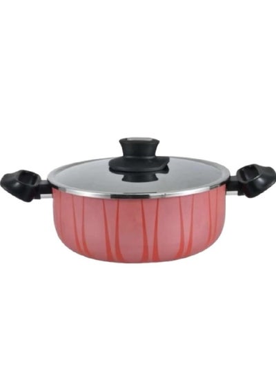 Buy Teflon pot with stainless steel lid 24 cm MISTER COOK MC/1253/24 in Saudi Arabia