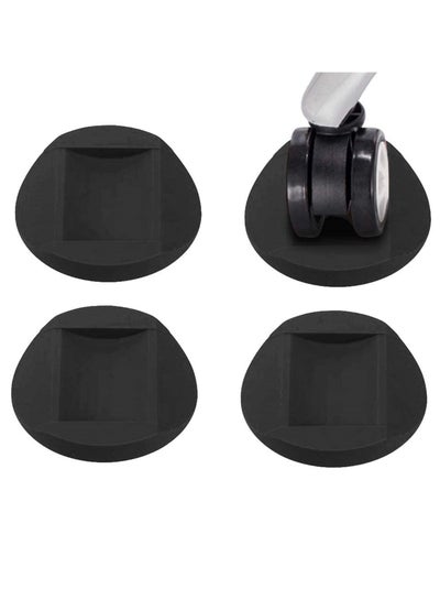 Buy Furniture Castor Cups - 4 Pcs Castor Wheels Feet Stoppers Pads for All Floors & Wheels, Sofas, Beds, and Office Chairs in UAE