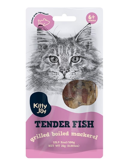 Buy Kitty Joy Tender Fish Grilled Boiled Mackerel Cat Treats 25g in UAE