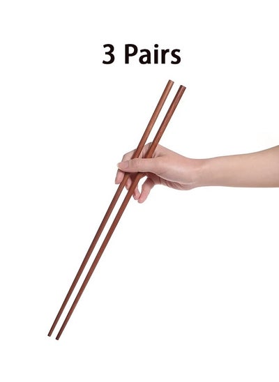 Buy Cooking Chopsticks Wooden Noodles Kitchen Chopsticks for Hot Pot,Frying Cooking Noodle Extra Long Traditional Chinese Wooden Chopsticks in Saudi Arabia