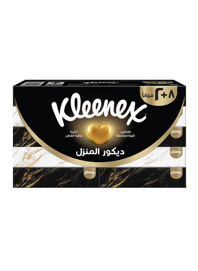 Buy Kleenex Decor Facial Tissue,2 PLY,70Sheets,8+2 Piece in Saudi Arabia