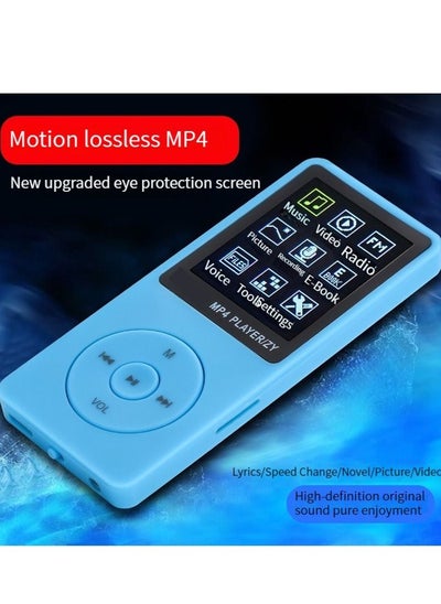 Buy M MIAOYAN new student ZY418 with external sound MP3 MP4 music player portable Walkman (blue) in Saudi Arabia