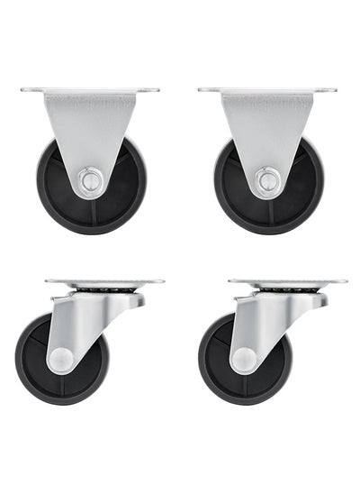 Buy 2-Piece PP Rigid Caster Wheels - 40mm - 2-Piece Swivel Caster Wheels in Saudi Arabia