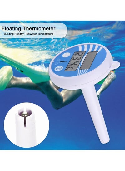 Buy Professional Floating Pool Thermometer Solar Powered Outdoor Spa Digital Thermometer Pond Tub Temperature Meter in UAE