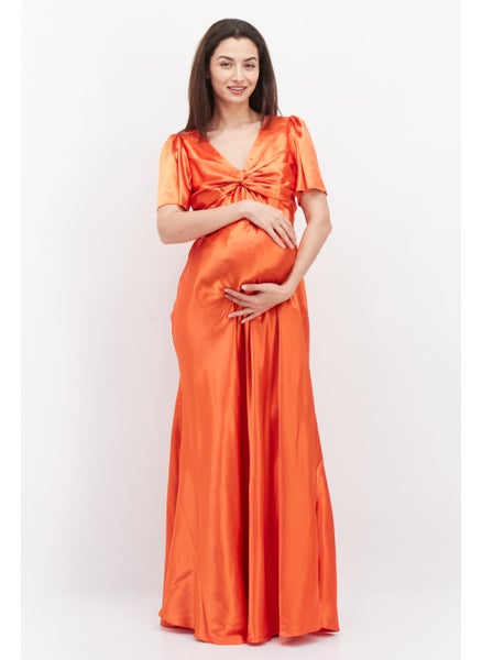 اشتري Maternity Plain Maxi Dress, Bright Orange في السعودية