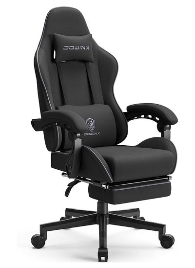 اشتري Mahmayi Dowinx Gaming Chair, Computer Chair PC Chair with Massage Lumbar Support, Ergonomic Chair with Footrest (Black) في الامارات