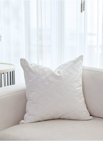 اشتري Lyra Ivory Square Cotton Cushion في الامارات