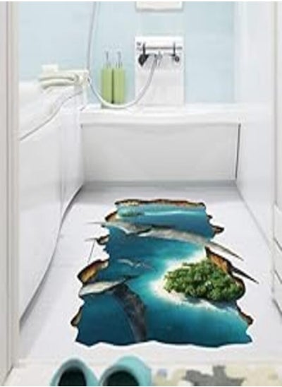 Buy 3D Wall Paper Fake Window Pterosaur Dinosaur Floor Wall Sticker Home Decoration-8QZ0610 in Egypt