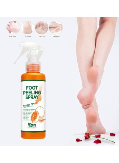 Buy Orange Oil Spray Foot Peeling Spray for Gentle Dead Skin Removal, Moisturizing and Hydrating Formula to Nourish Cracked and Rough Heels, Dry Toe Skin, and Calluses. Achieve Soft and Supple Feet, 110ml in UAE