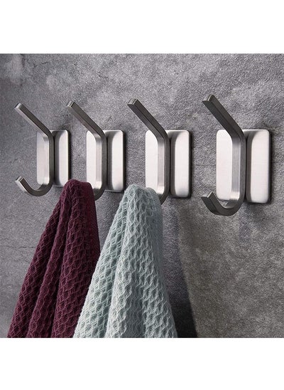 Buy Adhesive Hook Self Adhesive Wall Hooks Heavy Duty Waterproof Adhesive Hooks for Hanging Towel Holder Coat Hooks Wall Mounted for Bathroom Kitchen in Saudi Arabia