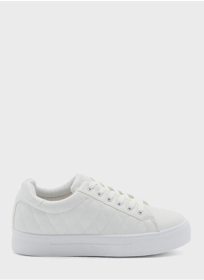 Buy Quilted Pu Plimsoll Sneaker in Saudi Arabia