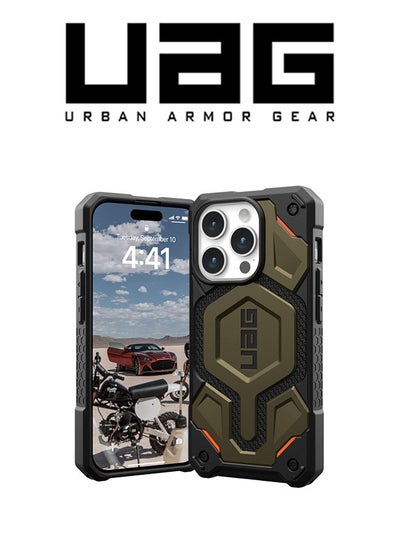 UAG Monarch Pro MagSafe Case for Apple iPhone 15 Pro Max in Kevlar Black