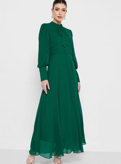 Buy Puff Sleeve Organza Dress in UAE