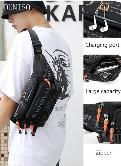 Buy Waterproof Waist Pack Chest Bag for Men and Women Crossbody Bag Waist Bag with Adjustable Strap for Sports Festival Traveling Running Camping Hiking Cycling in Saudi Arabia