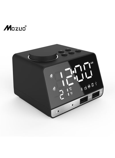 Buy K11 Bluetooth Speaker Alarm Clock with Charging Dock Black in UAE