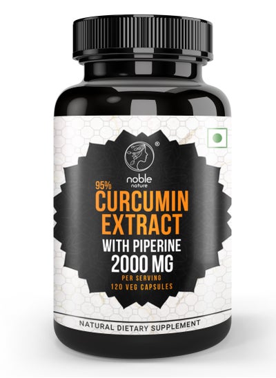 Buy Turmeric Curcumin with 95% Curcuminoids 2000mg - 120 Capsules - Natural Joint & Healthy Inflammatory Support with Black Pepper for Max Absorption, Tumeric Extract Supplement in UAE