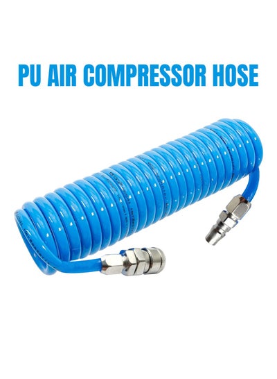 اشتري Pneumatic Air Compressor Hose PU Coil 8mm X 5mm Flexible Pneumatic Pipe Polyurethane Spiral Hose في السعودية