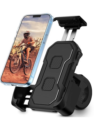 اشتري Bike Motorcycle Phone Mount Holder, for ATV/Bicycle/Stroller/Scooter with Security Lock, Non-Slip Anti-Shake Handlebar Clamp, Fit iPhone 13 Pro Max / 12 Pro Max / 11 / Cellphone 4.5 in-7in في الامارات