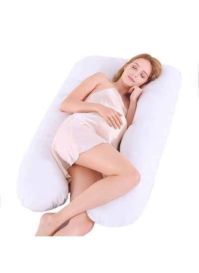 Buy Pregnancy Pillow,U Shaped Full Body Pillow,Maternity Pillow Support for Back,Legs,Neck,Hips for Pregnant Women with Removable Washable,Sciatica Relief(White) in Saudi Arabia