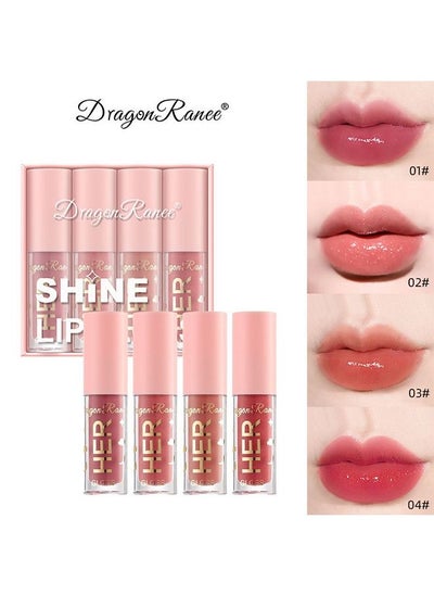 Buy 4Pcs 4 Color Matte Liquid Lipstick Makeup Set Kit, Long Lasting Waterproof Hydrating Lip Gloss Lip Glaze Set, Pigmented Lip Makeup Gift Sets for Girls and Women in Saudi Arabia