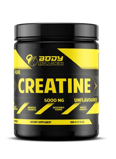 Buy Body Builder Creatine 5000mg, Energy booster, improve Strength and Muscle Growth, Performance booster, Naturally Sourced for Optimal Power and Endurance - 500g Unflavoured in UAE