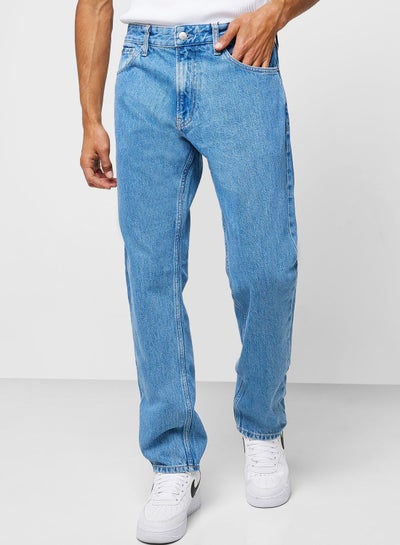 اشتري Mid Wash Straight Fit Jeans في الامارات