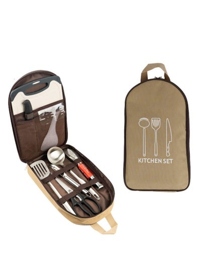 Buy Knife Bag ，Camping Utensil Bag Portable Silverware Bag Travel Cookware Storage ，Knife Backpack and Waterproof Chef Bag，Tote Picnic BBQ Tableware Fork Spoon Chopsticks Organizer in UAE