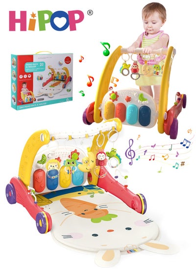 Buy 2 In 1 Baby Gym Play Mats,Baby Toys Kick and Play Piano Gym Activity Center For Infants,Baby Walker Fitness Rack in UAE