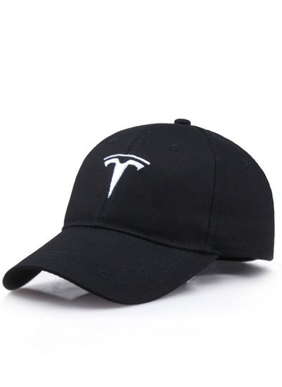 Buy Tesla Logo Embroidered Adjustable Baseball Caps for Men and Women Hat Travel Cap Car Racing Motor Hat in UAE