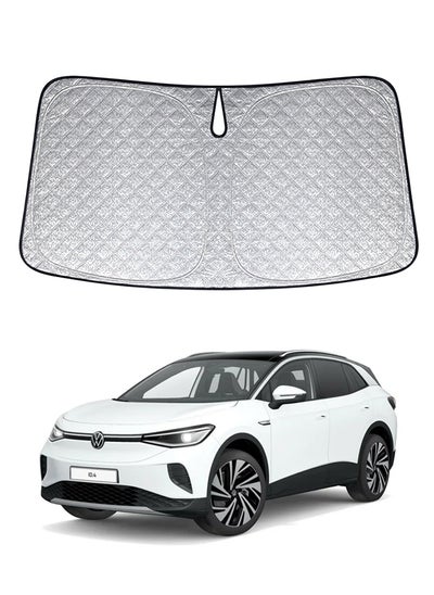 Buy Windshield Sunshade for Volkswagen ID6 and ID 4 Electric Car, Front Window Sun Shade Cover, Foldable Sun Protector Blocking UV Rays Heat, Thermal Heat resistance Car Interior Accessories in Saudi Arabia