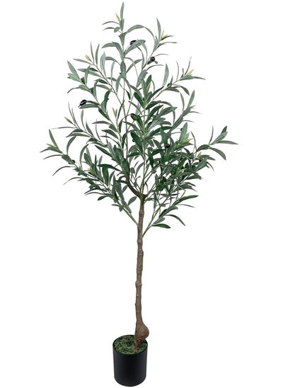 Buy An artificial tree simulating an olive tree with its natural texture, 120 cm in Saudi Arabia