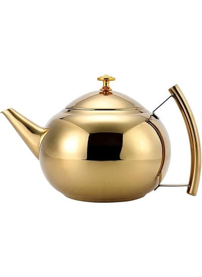 Buy Tea Kettle Stovetop, Tea Pot, Tea Pot with Infuser for Loose Leaf Tea Kettle Stainless Steel Coffee Pot for Hot Water Iridescent(Gold) in Egypt