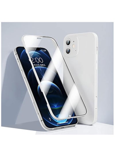 Buy 360 case for iPhone 11  (protective case + transparent screen) ,White in Egypt