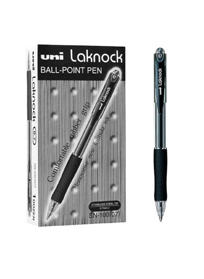 اشتري 12-Piece Laknock Ballpoint Pen 0.7mm Tip Black Ink في الامارات