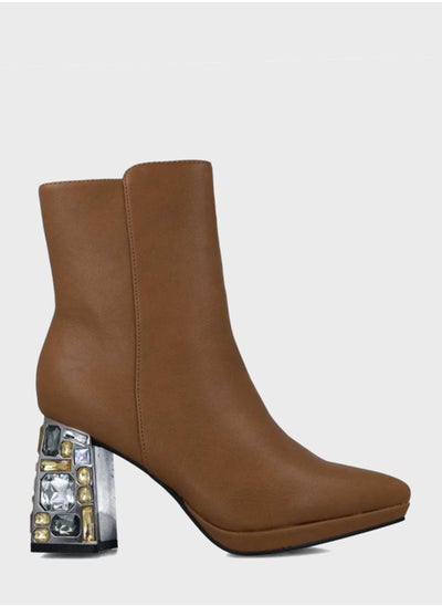 اشتري Mid Heel Ankle Boots في السعودية